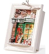 Rolife DIY Miniature Christmas House Kit Creative Frame 3D Wall-Mountable Dollhouse Mini Room Bui...