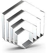 Hexagon Cookie Cutter Set Large - 5 Inch, 4 Inch, 3 Inch, 2 Inch - Honeycomb Geometric Frame Plaq...