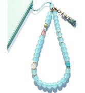 BoudlesCham Phone Charms Strap - Blue Phone Charm for Women &amp; Girls, Stylish Beaded Phone Wrist S...