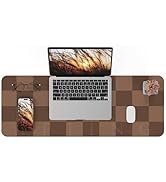 Non-Slip Desk Pad, Mouse Pad, Waterproof PU Leather Desk Protector, Large Desk Blotter, Easy Clea...