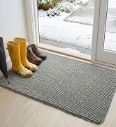 GORILLA GRIP SoakSTOPPER Dog Door Mat, 36x24 Machine Washable Rug Absorbent Doormat Captures Mois...