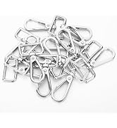 20 Pcs Metal D Ring Swivel Lobster Claw Clasp Hooks,Purse Hardware for Bag Making,Swivel Snap Hoo...
