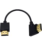 Duttek 4K Short HDMI Cable, Left Angle HDMI to HDMI Male to Male Cable 0.15M/6 Inch, Supports 108...