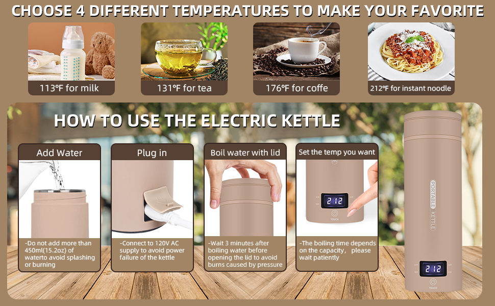 Travel electric kettle