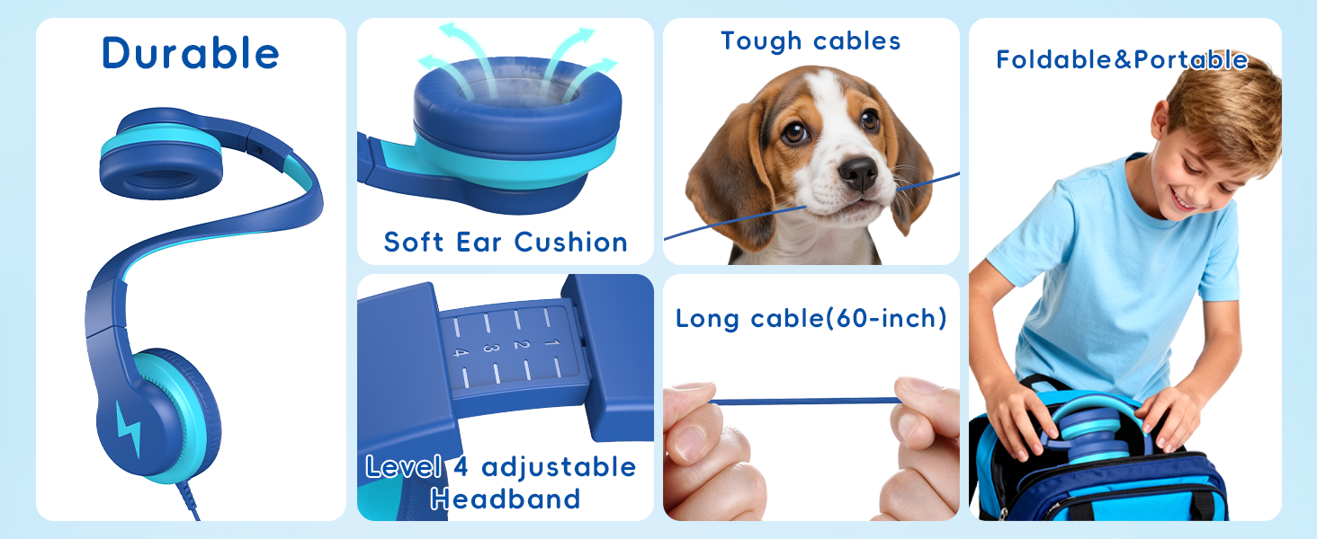 Foldable wired Kid Headphone