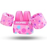 SULIFEEL Kids Swim Vest Toddler Floaties for 20-66 Pounds Girls and Boys, with Removable Arm Wate...