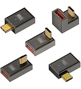 Strhowill 5 Pack USB-C to USB-A Adapter, 10Gbps 120W with LED, Compatible with Laptop, Tablet,Sma...