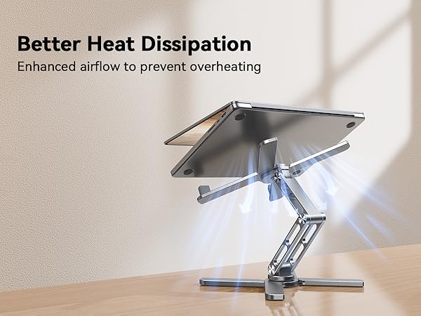 TECKNET Laptop Stand for Desk with 360° Rotating Base