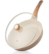 SENSARTE Ceramic Nonstick Frying Pan Skillet with Lid 8inch Non Stick Pan Omelet Pans, Non-toxic ...