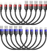 Bkduice 6 inch USB C to Lightning Cable Short, 3 Pack USB C iPhone Charger Cable MFi Certified, B...