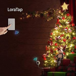 LoraTap Remote Control Outlet Plug Christmas Tree Lights