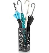 Noamus Metal Umbrella Holder, Square Canes Walking Sticks Stand Rack, Freestanding Rain Collectio...