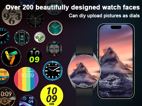 This smart watch has more than 260 watch faces for you to choose