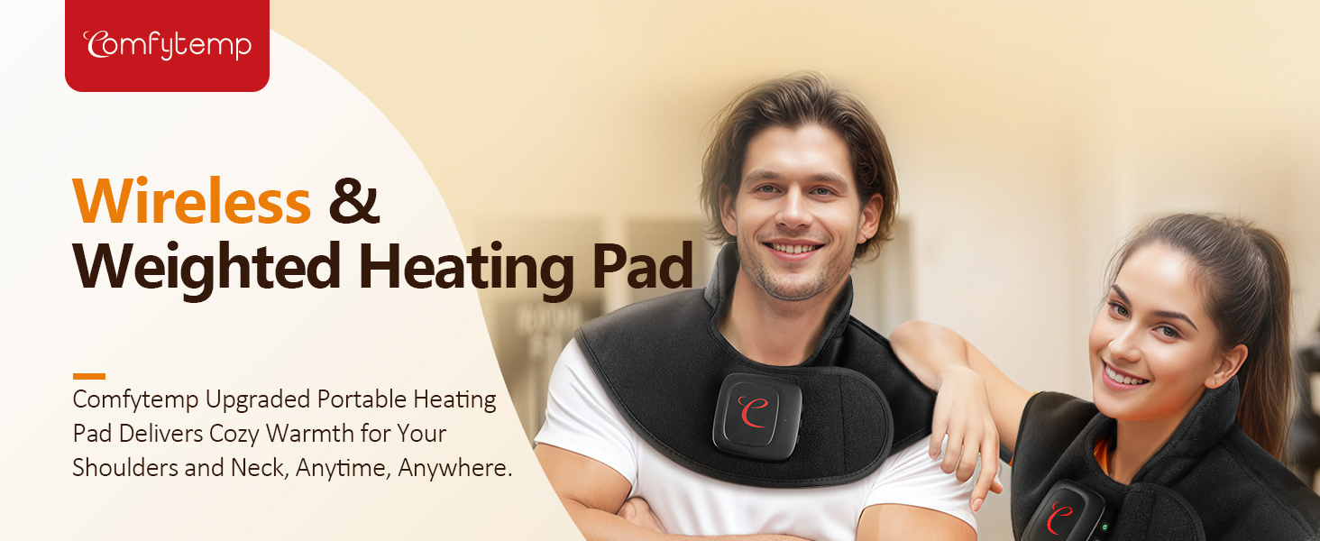 portable heating pad for neck and shoulders and back