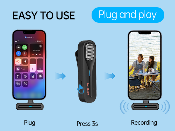 Wireless Lavalier Microphone for iPhone