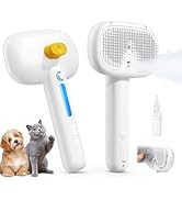 ROJECO 3-in-1 Cat Steam Brush, Adjustable Mist Spray Hair Removal Comb for Cats Dogs Rabbit,Water...