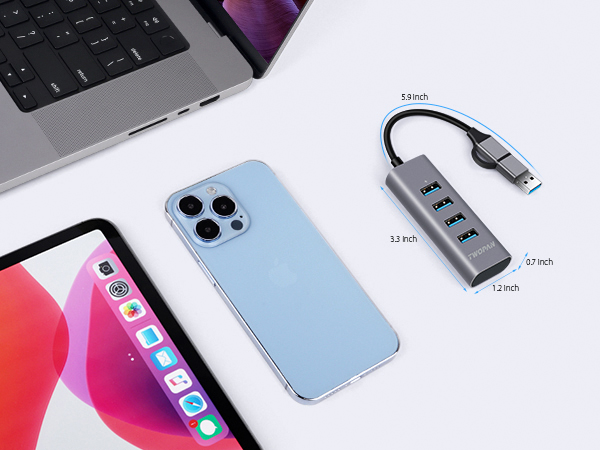 twopan usb to usb adapter hub macbook ipad imac