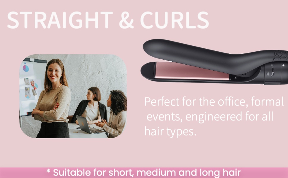 25mm flat iron for straight and curls