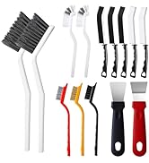 14Pcs Crevice Cleaning Brush Set, V Shape Grout Cleaner Brush for Deep Cleaning Gap, Hard Bristle...
