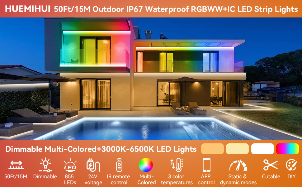 outdoor led strip lights waterproof