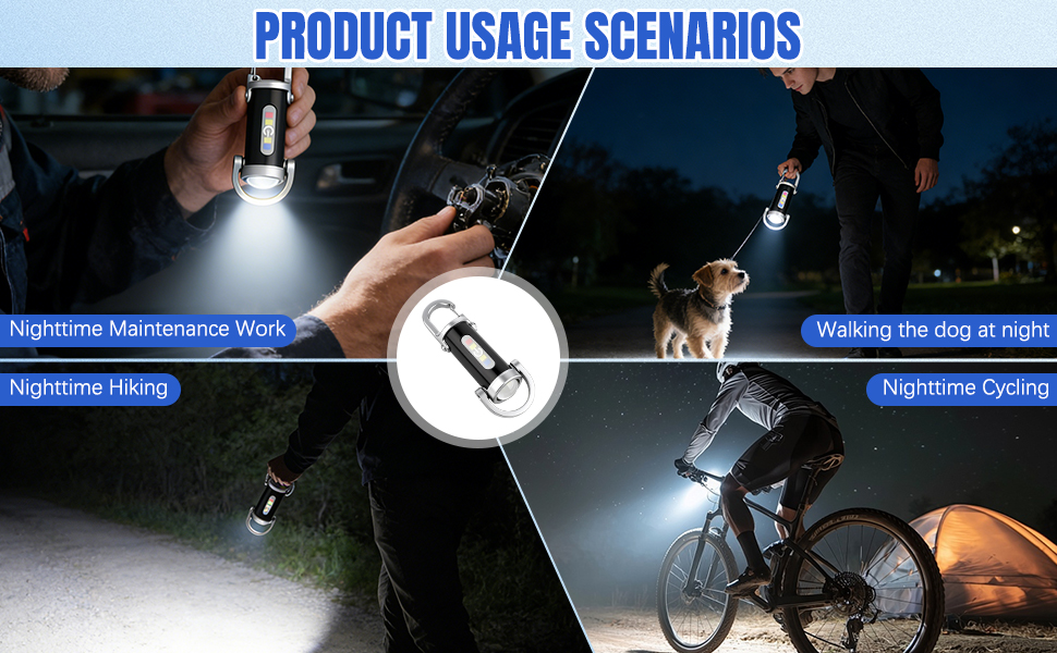 Portable Rechargeable Bright Keychain Flashlight