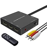 RuiPuo 3 Port HDMI to AV Converter HDMI to RCA Adapter, HDMI to Video Audio Converter for Fire St...