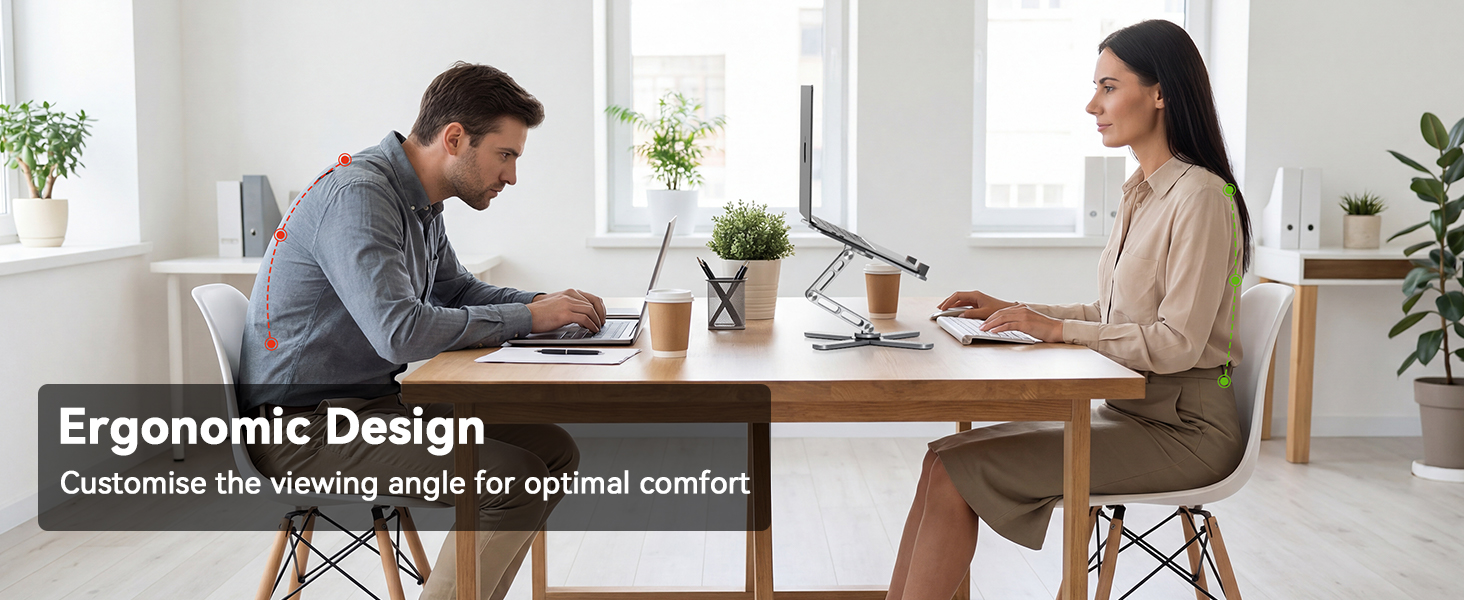 TECKNET Laptop Stand for Desk with 360° Rotating Base