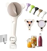 Adjustable Stainless Steel Jar Opener for Seniors with Arthritis, 4-in-1 Multifunctional Lid Remo...