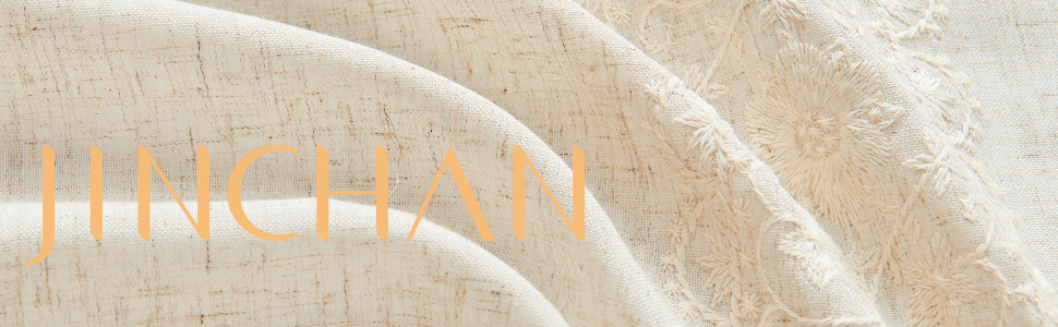 JINCHAN Linen Curtains