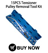 JEUCLEL 15PCS Universal Auxiliary Idler Belt Tensioner Pulley Removal Tool Kit, Serpentine Belt T...