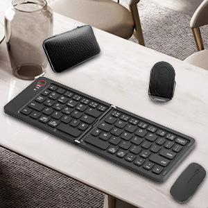 foldable keyboard and mouse with travel case