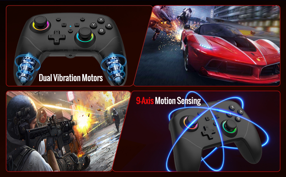 for switch 2 controller 9 axis sensor dual vibration