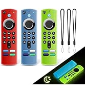 3 Pack Fire Stick Remote Cover, Glow in The Dark Remote Cover for 2021 Fire TV Stick 4K/Alexa Voi...