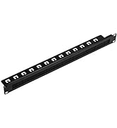 Navepoint 1U Rack Mount Cable Management Panel with Tidy Brush Slot for Cable Entry for 19-Inch R...
