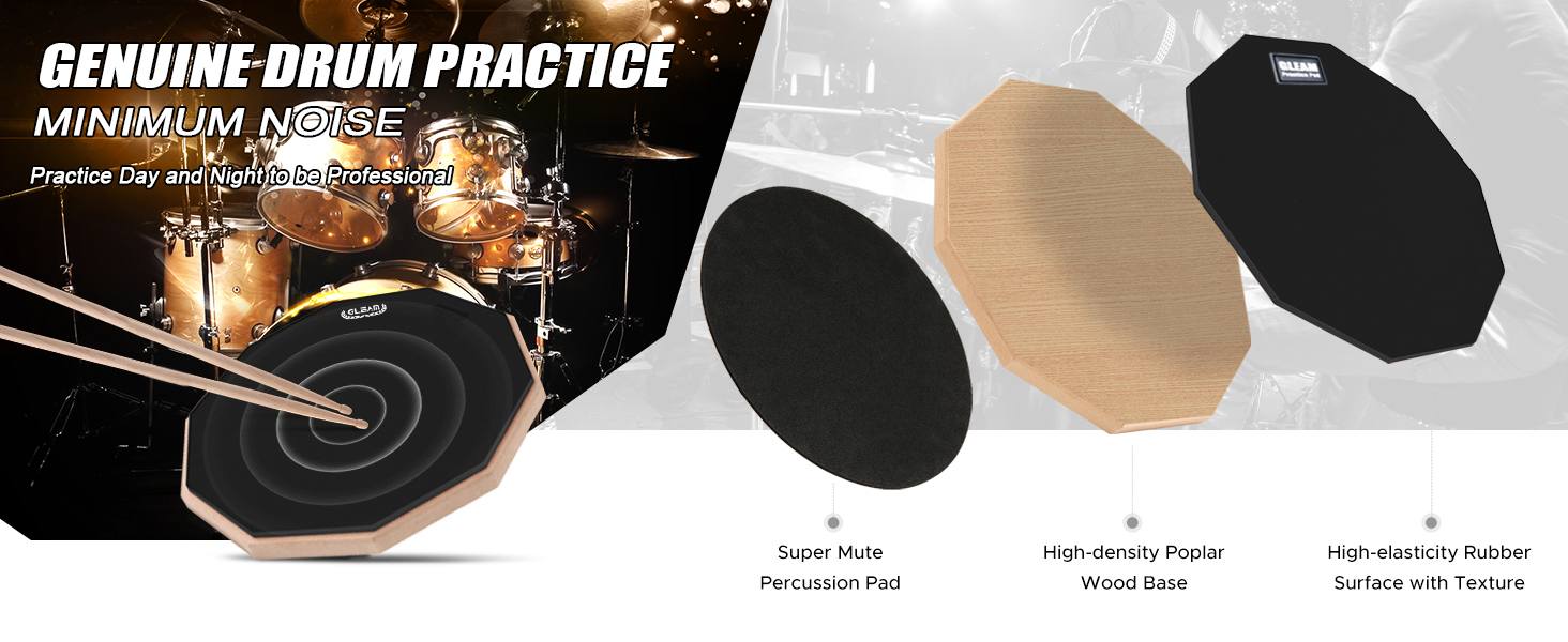 GLEAM Drum Practice Pad