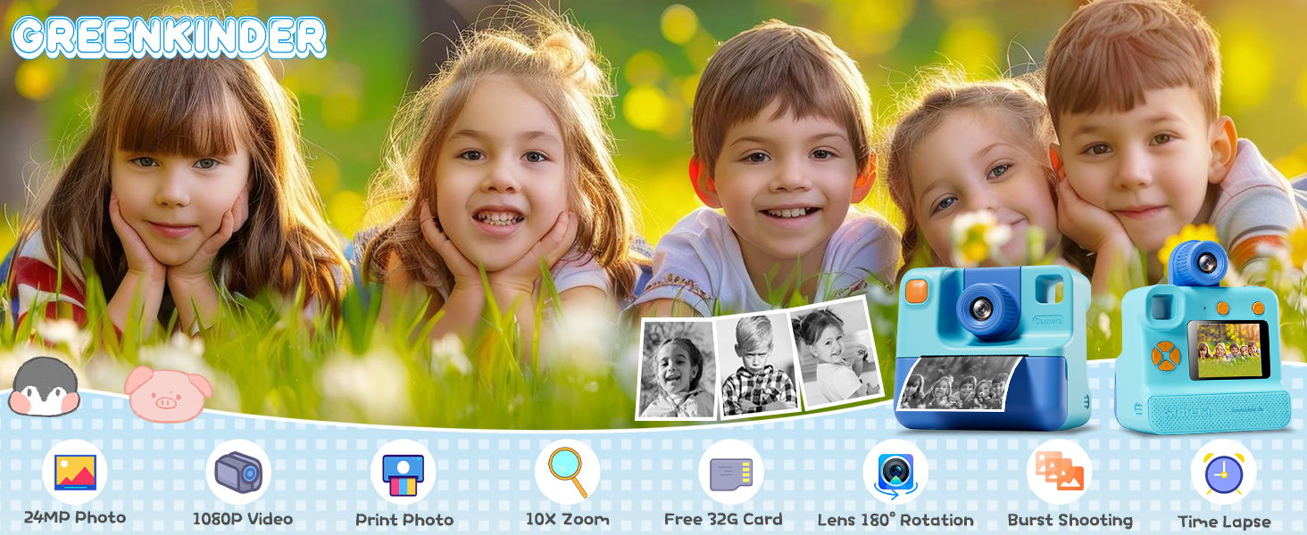 kids camera instant print