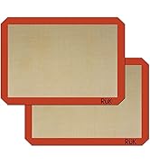 Silicone Baking Mats, RUK Non-stick Silicone Baking Sheet Liner, Extra Thick Reusable Bakeware Ma...