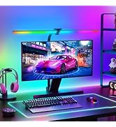 Brightown LED Desk Lamp with Clamp for Home Office, Double Head Color Changing Desk Lights with R...