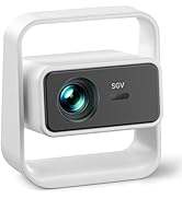 SGV Smart Mini Projector, Electric Focus Keystone Correction, 1080P 4K Supported, Android 12.0, D...