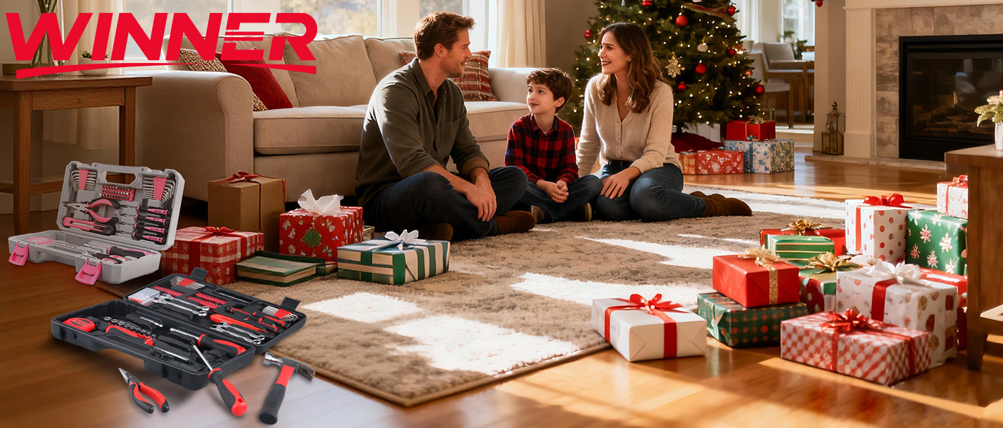 WINNER home auto hand tool kit set toolbox holiday christmas gift women men birthday mom father dad