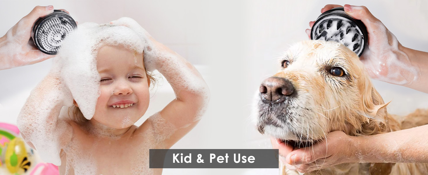 scalp massage shampoo brush for kids and pets 