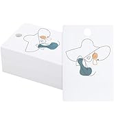 joycraft 100Pcs Earring Cards, 2.36"x3.54" White Earring Display Cards, Aesthetic Lady Earring Ha...