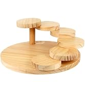 Large Rotating Wooden Sushi Serving Tray 6 Steps Japanese Sashimi Dish Creative Food Display Plat...