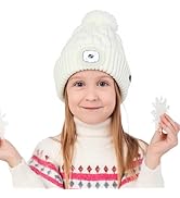 Kids Headlamp Beanie - Warm Winter Hat with Light for Boys Girls, Cozy Beanie with Light, Fun Gif...