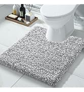 Yimobra Toilet Rugs U Shaped Washable 24x20, Ultra Soft and Water Absorbent Bath Mats, Non Slip F...