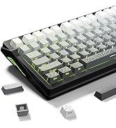 Fejwlvs Through PBT Topographic Keycaps,Side Printing,Black Gray Gradient Topographic Backlit Cus...