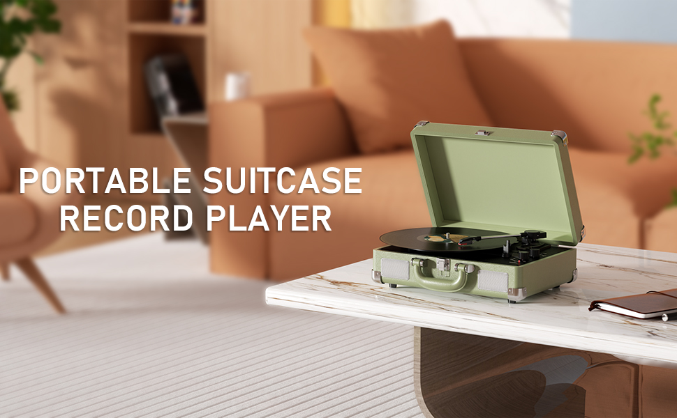 portable suitcase record player