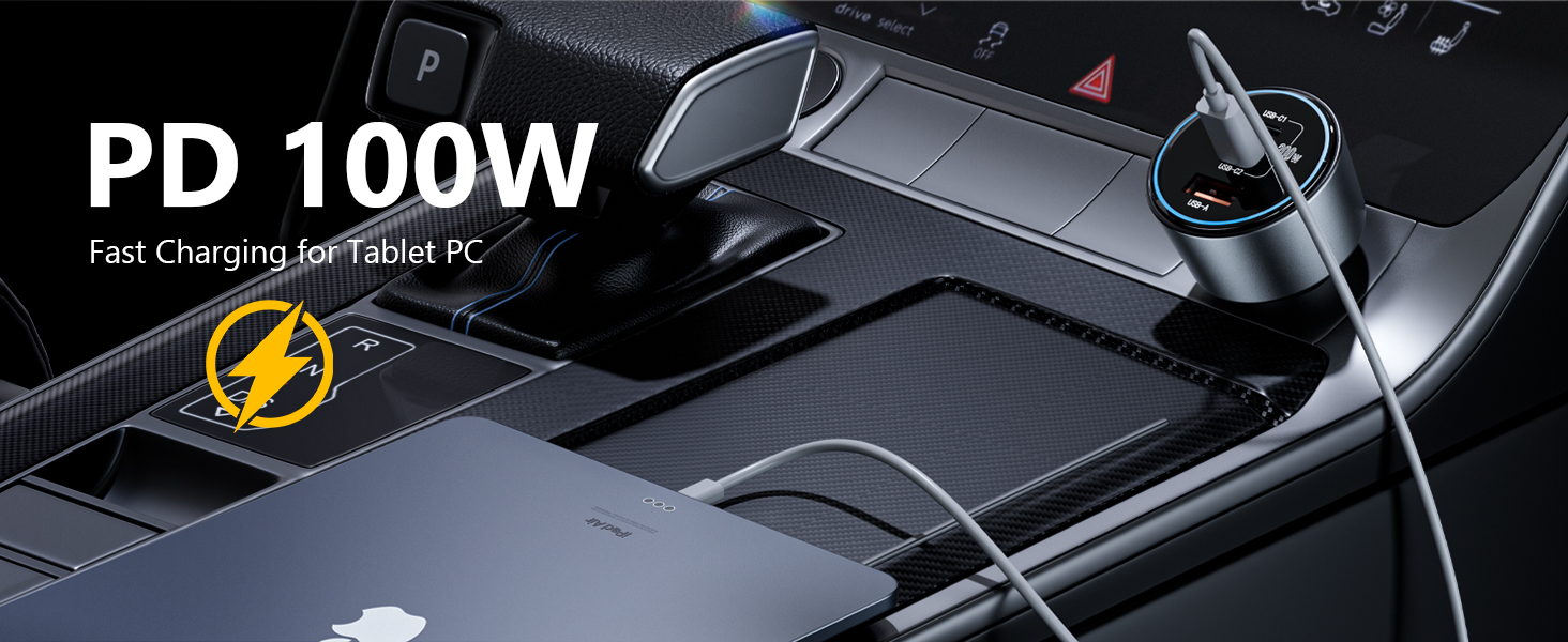 PD 100W Tablet car charger