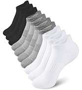 Somaibo 10 Pairs Kids Socks for Boys Girls Low Cut Athletic Ankle Socks Half Cushioned Crew Cotto...