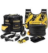 BUNKER INDUST Recovery Kit, 1"×30ft Kinetic Recovery Rope + 2 Soft Shackles + Recovery Ring+ Shac...